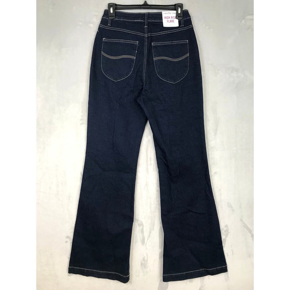 Vanilla Star Flare Jeans Women Sz 5x32‎ High Rise Bootcut Dark Wash 70s 80s Boho